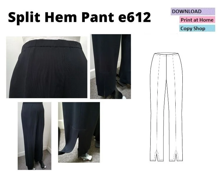 Split Hem Pant e612 — Christine Jonson Sewing Patterns